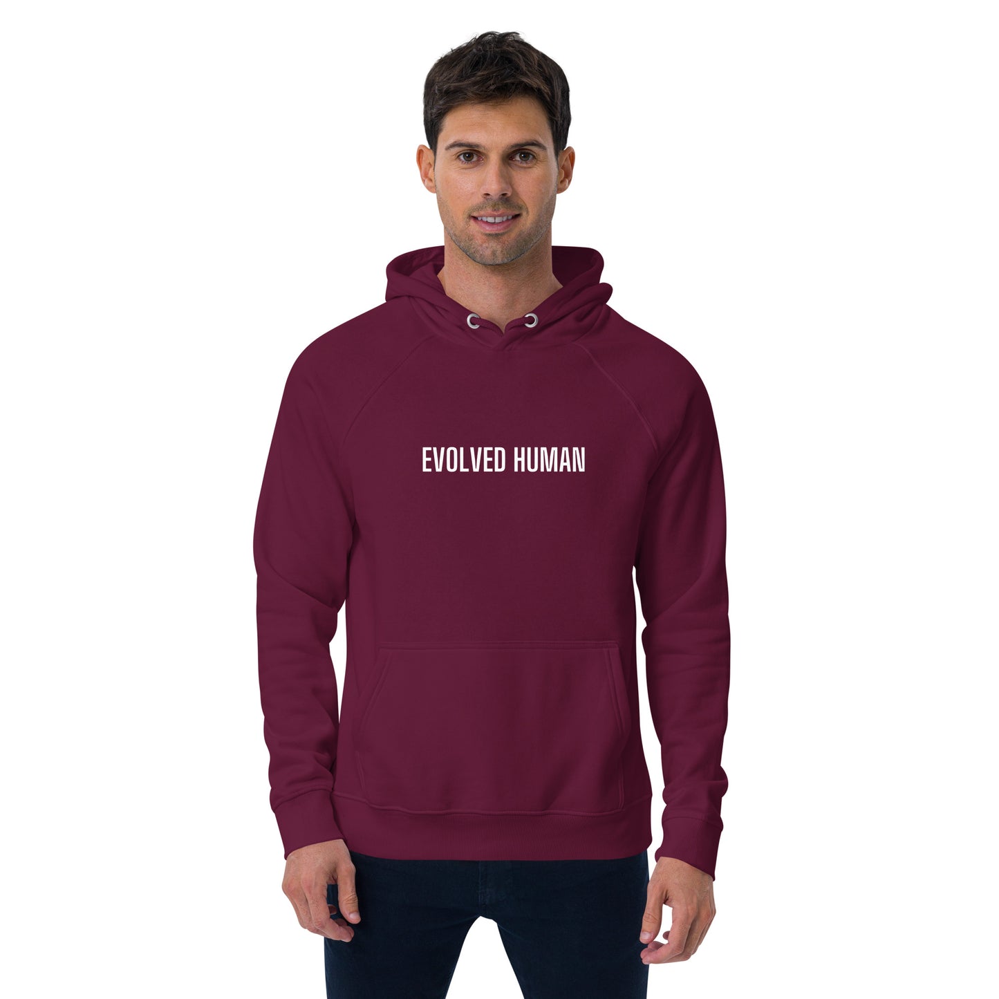 Evolved Human Unisex eco raglan hoodie