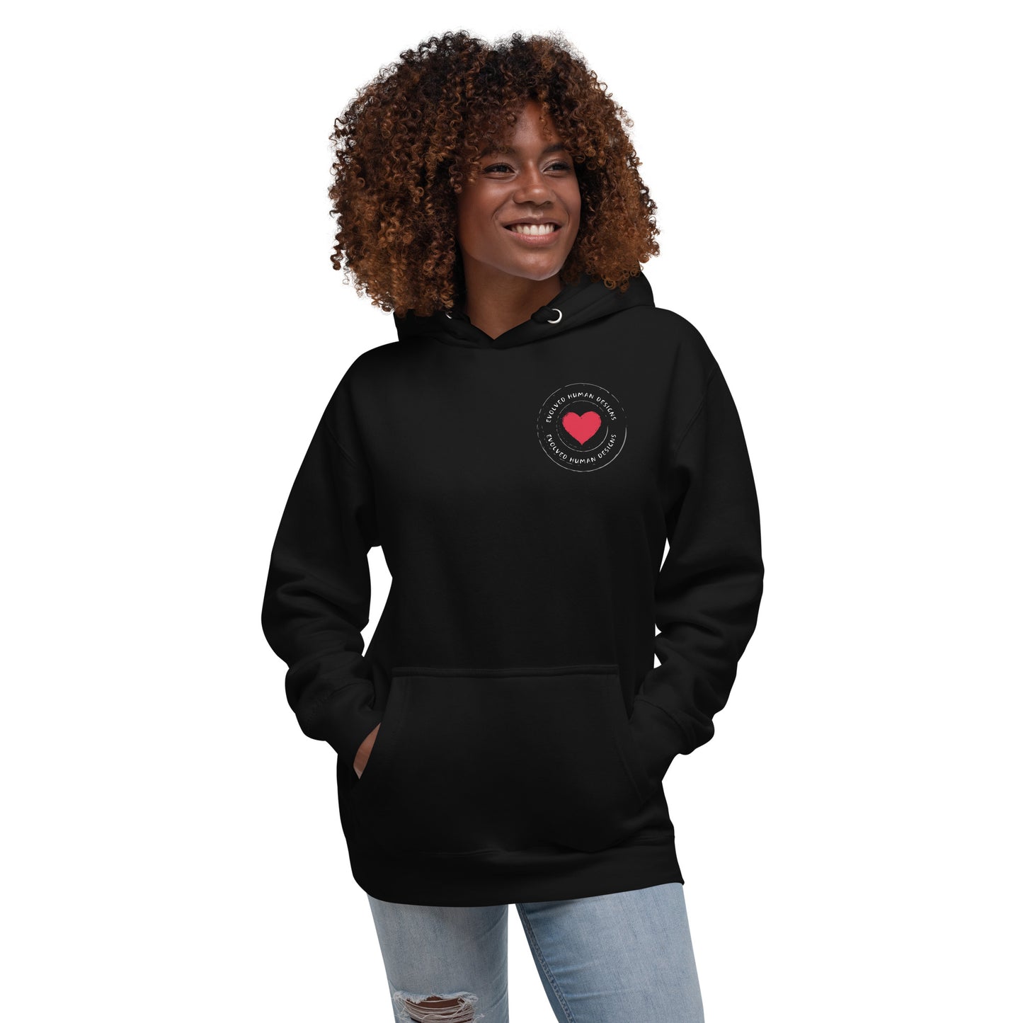 Evolved Human Designs Small LogoUnisex Hoodie