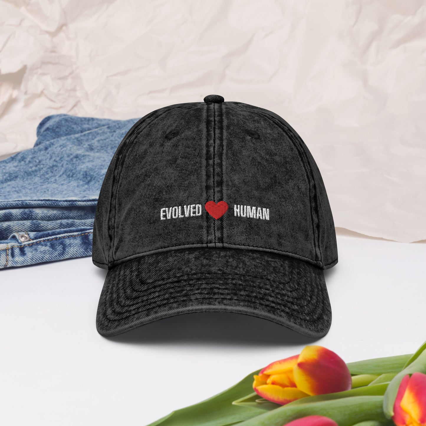 Evolved Human Vintage Cotton Twill Cap