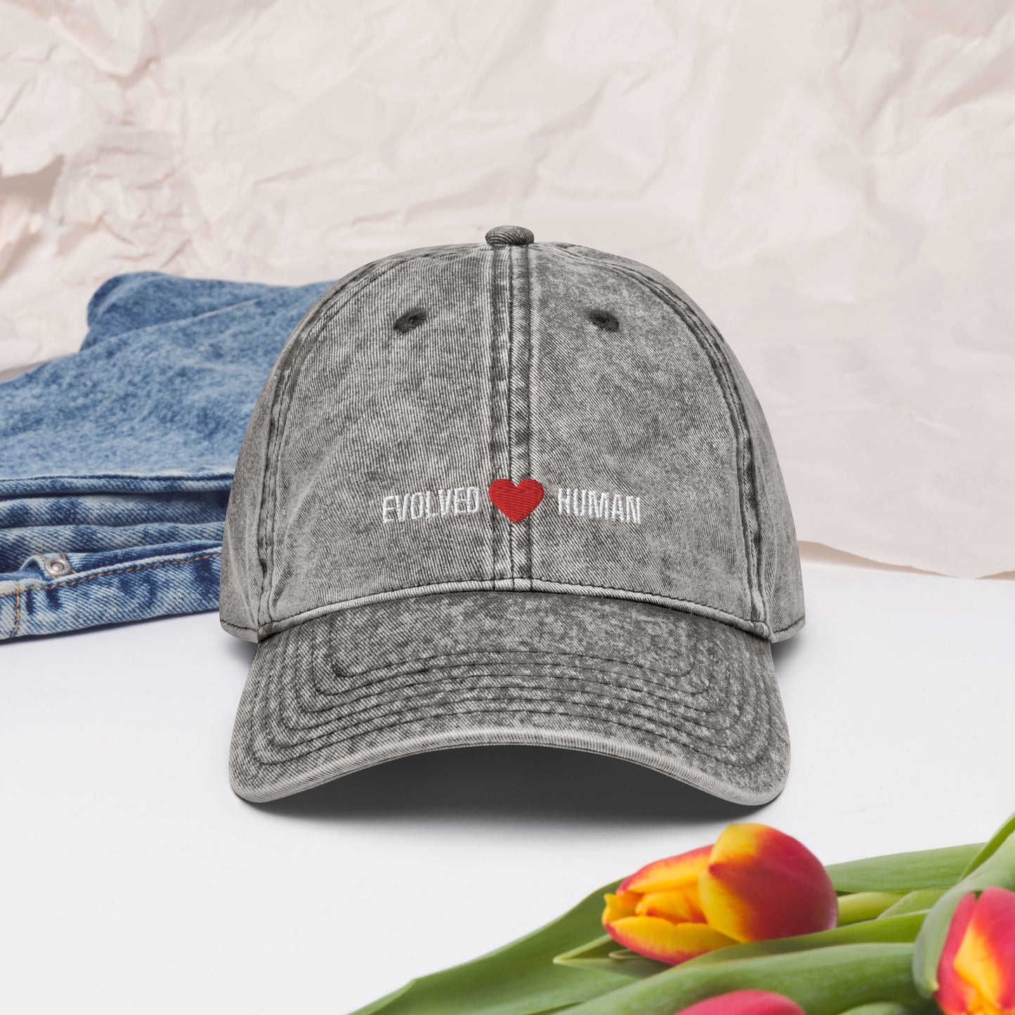 Evolved Human Vintage Cotton Twill Cap