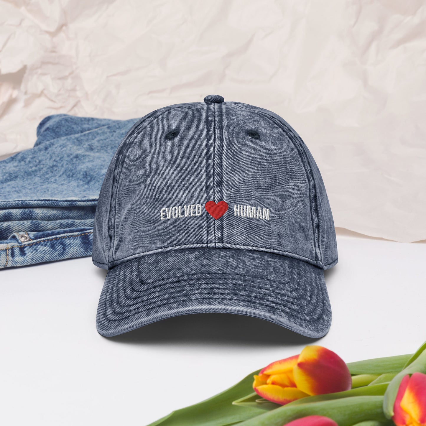 Evolved Human Vintage Cotton Twill Cap