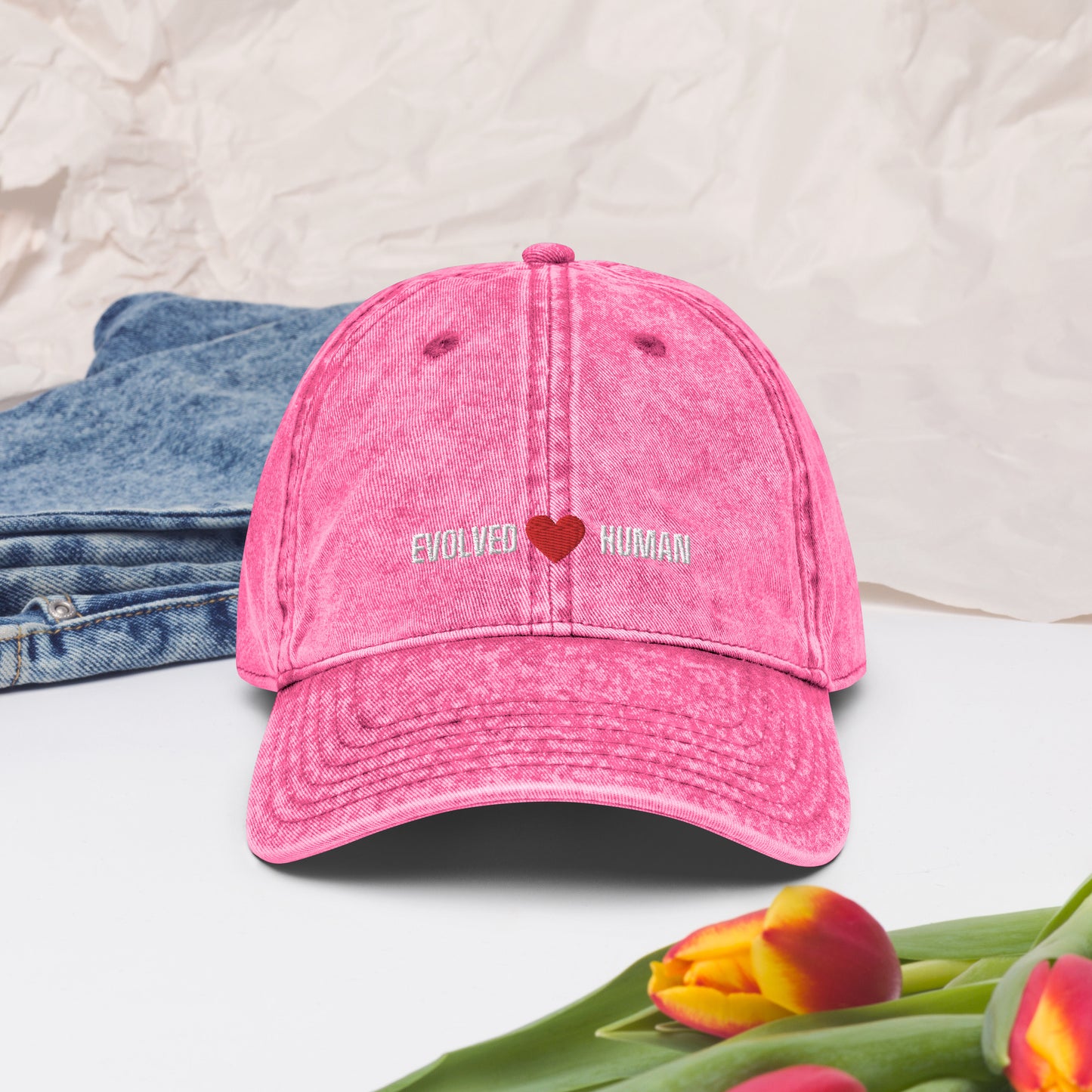 Evolved Human Vintage Cotton Twill Cap