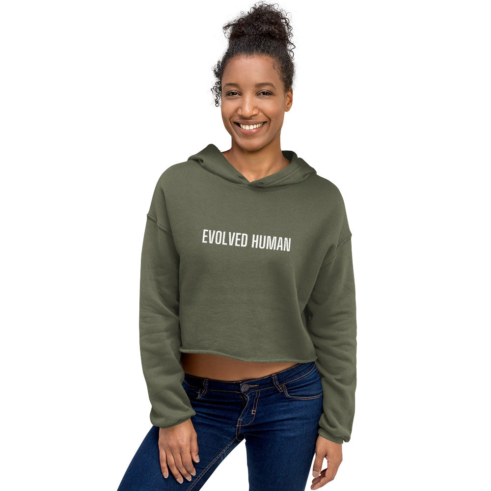 Evolved Human Crop Hoodie
