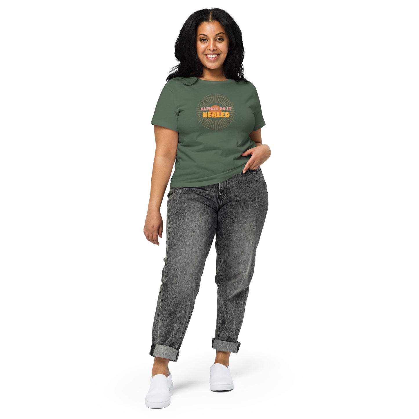 Alphas Do It Healed Women’s high-waisted t-shirt