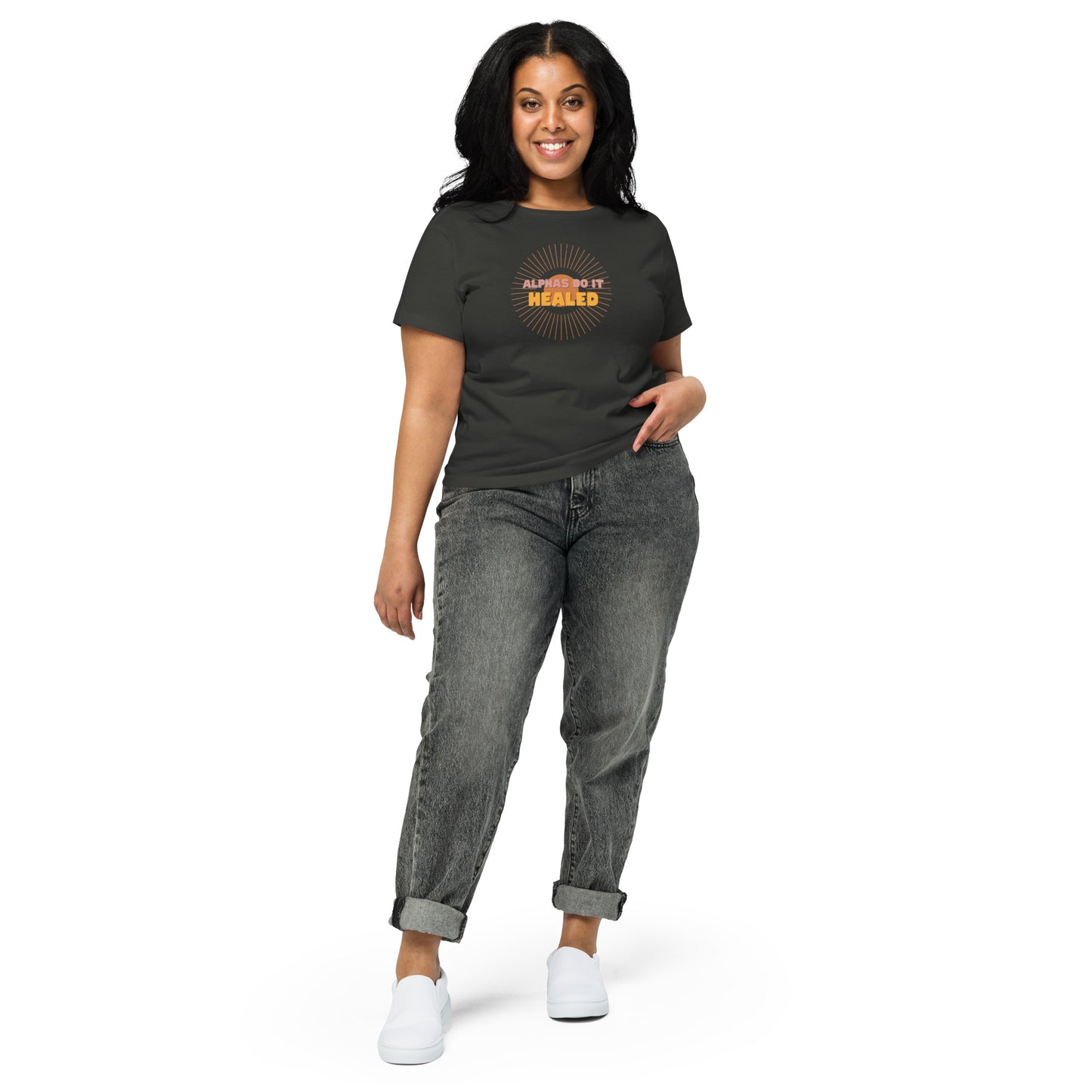 Alphas Do It Healed Women’s high-waisted t-shirt