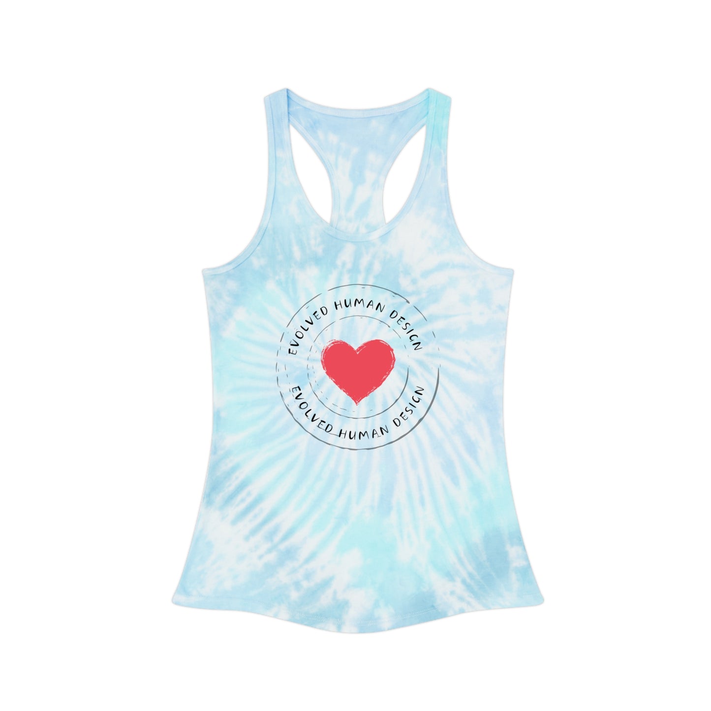 Evolved Human Designs Tie Dye Racerback Tank Top