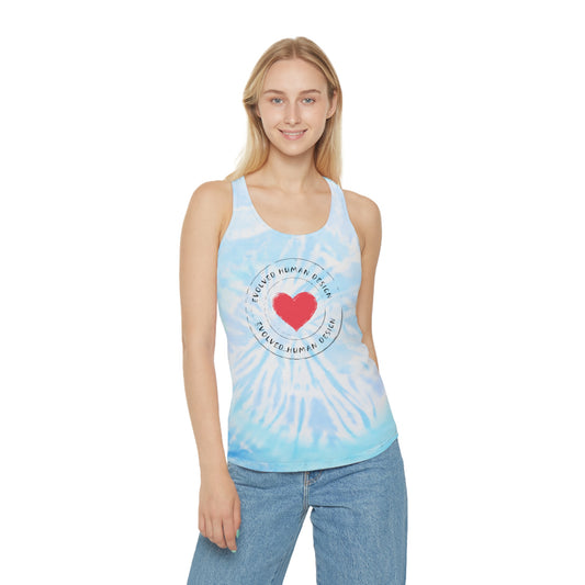 Evolved Human Designs Tie Dye Racerback Tank Top