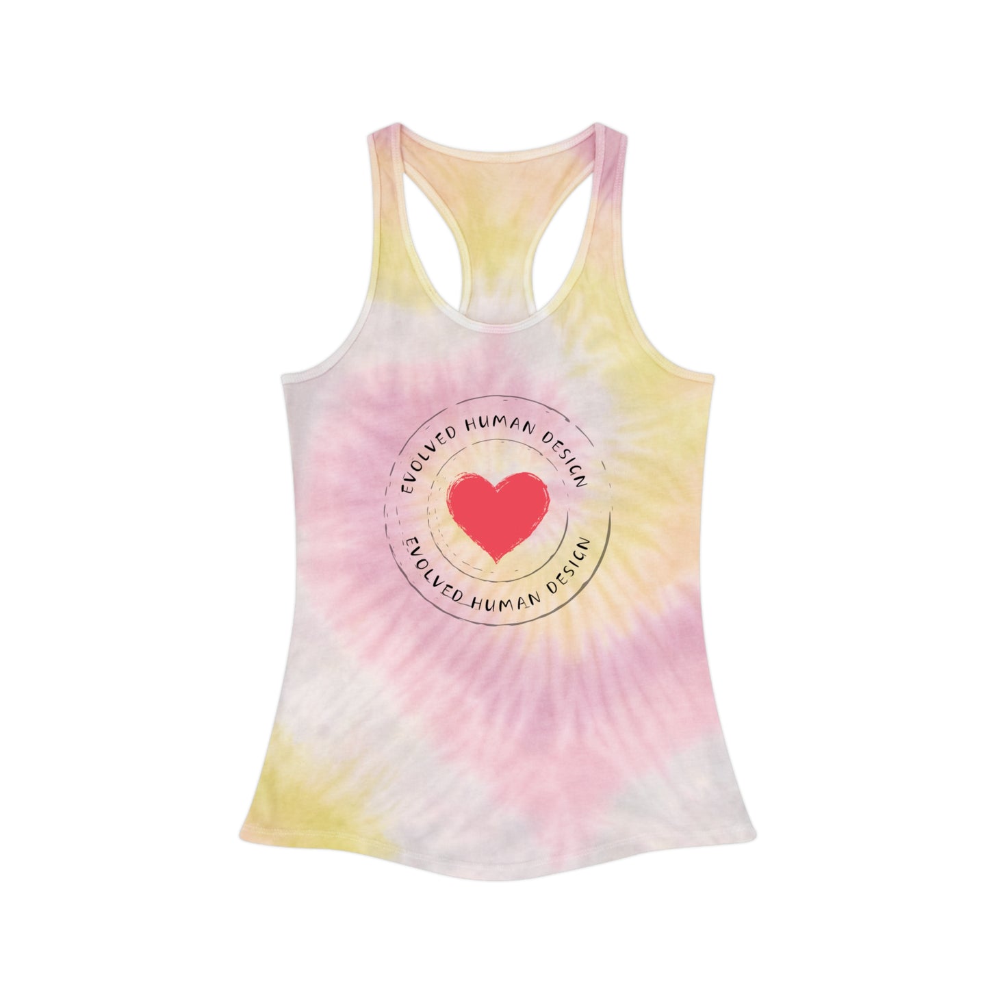 Evolved Human Designs Tie Dye Racerback Tank Top