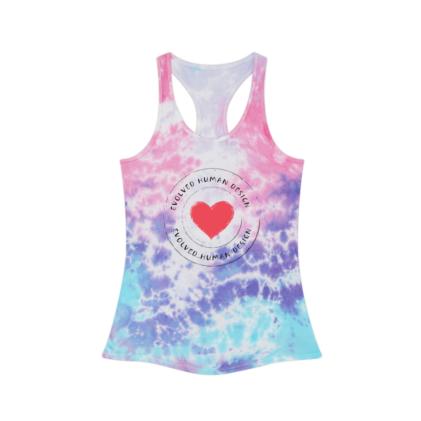 Evolved Human Designs Tie Dye Racerback Tank Top