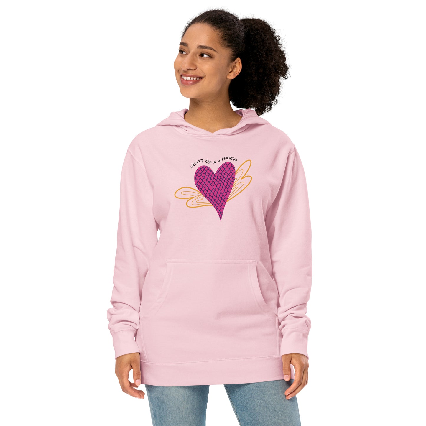 Heart of a Warrior Unisex midweight hoodie