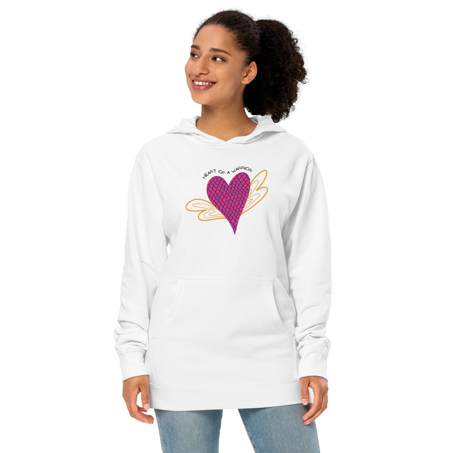 Heart of a Warrior Unisex midweight hoodie