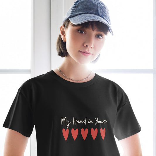 My Hand in Yours Women’s crop top