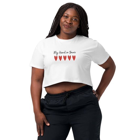 My hand in Yours Women’s crop top