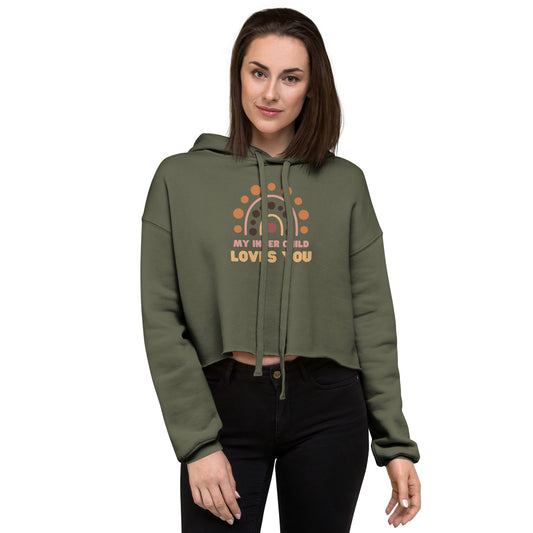 My Inner Child Loves You Ultra-Soft Crop Hoodie